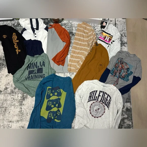 Kids boys long sleeve shirts bundle large 10/12 - Picture 1 of 5
